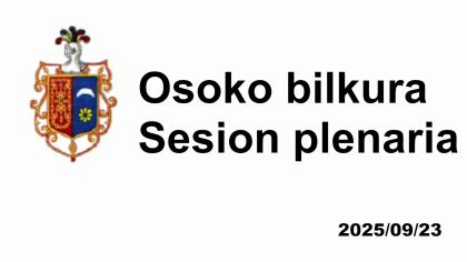 Pleno Ordinarioa 23/09/2025 - 2025/09/23 Osoko Bilkura